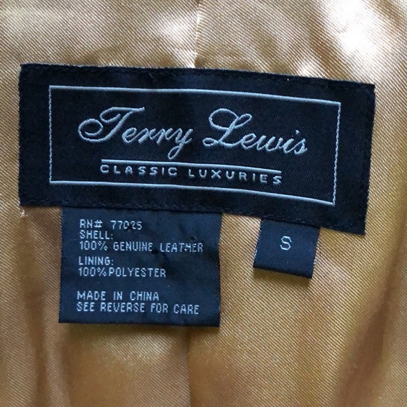 Terry Lewis Luxury Leather Jacket Snake Skin Embossed Tan Brown Size S EUC - Picture 15 of 15